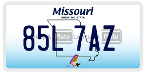 85L7AZ  license plate in MO