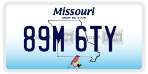 89M6TY  license plate in MO