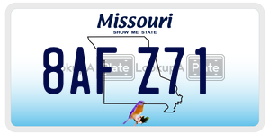 8AFZ71  license plate in MO