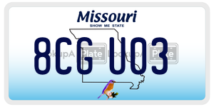 8CGU03  license plate in MO