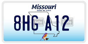 8HGA12  license plate in MO