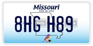 8HGH89  license plate in MO