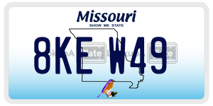 8KEW49  license plate in MO