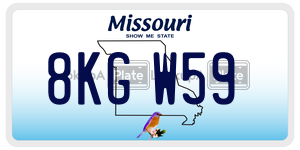 8KGW59  license plate in MO