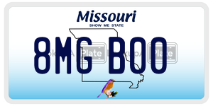 8MGB00 license plate in Missouri