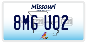 8MGU02  license plate in MO