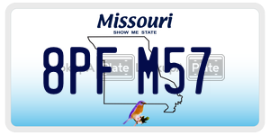8PFM57  license plate in MO