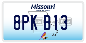8PKB13  license plate in MO