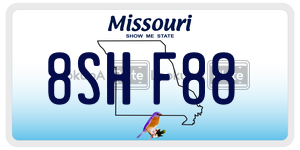 8SHF88  license plate in MO