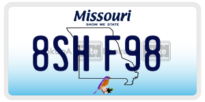 8SHF98  license plate in MO