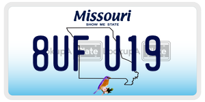 8UFU19  license plate in MO