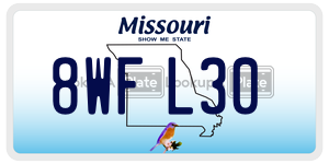 8WFL30  license plate in MO