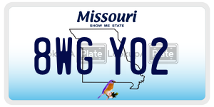 8WGY02  license plate in MO