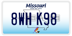 8WHK98  license plate in MO