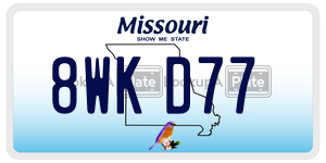 8WKD77  license plate in MO