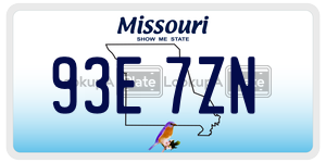 93E7ZN  license plate in MO
