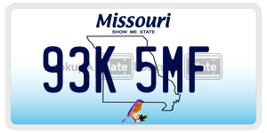 93K5MF  license plate in MO