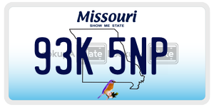 93K5NP  license plate in MO