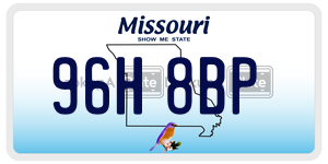 96H8BP  license plate in MO