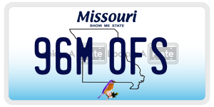 96M0FS  license plate in MO