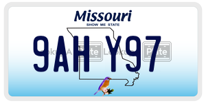9AHY97  license plate in MO