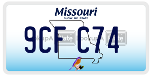 9CFC74  license plate in MO