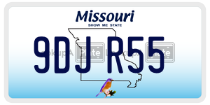 9DJR55  license plate in MO