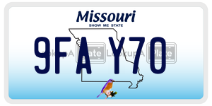9FAY70  license plate in MO