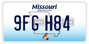 9FGH84  license plate in MO