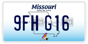 9FHG16  license plate in MO