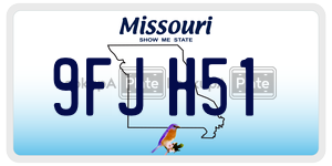 9FJH51  license plate in MO