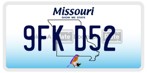 9FKD52 license plate in Missouri