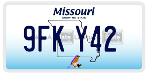 9FKY42  license plate in MO