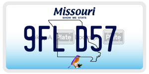 9FLD57  license plate in MO