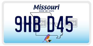 9HBD45  license plate in MO