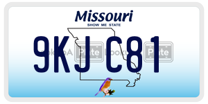9KJC81  license plate in MO