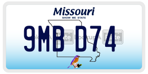 9MBD74  license plate in MO