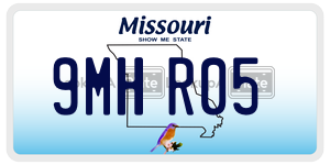 9MHR05  license plate in MO