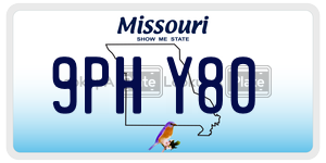 9PHY80  license plate in MO
