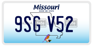 9SGV52  license plate in MO