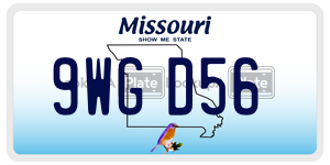 9WGD56  license plate in MO