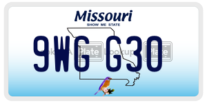 9WGG30  license plate in MO