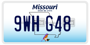9WHG48  license plate in MO