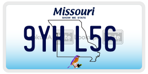 9YHL56  license plate in MO