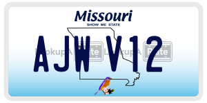 AJWV12  license plate in MO