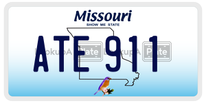 ATE911  license plate in MO
