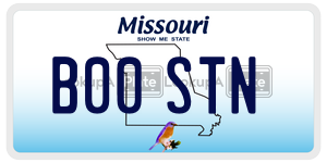B00STN  license plate in MO