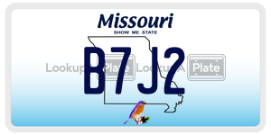B7J2  license plate in MO