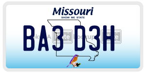 BA3D3H  license plate in MO