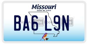BA6L9N  license plate in MO